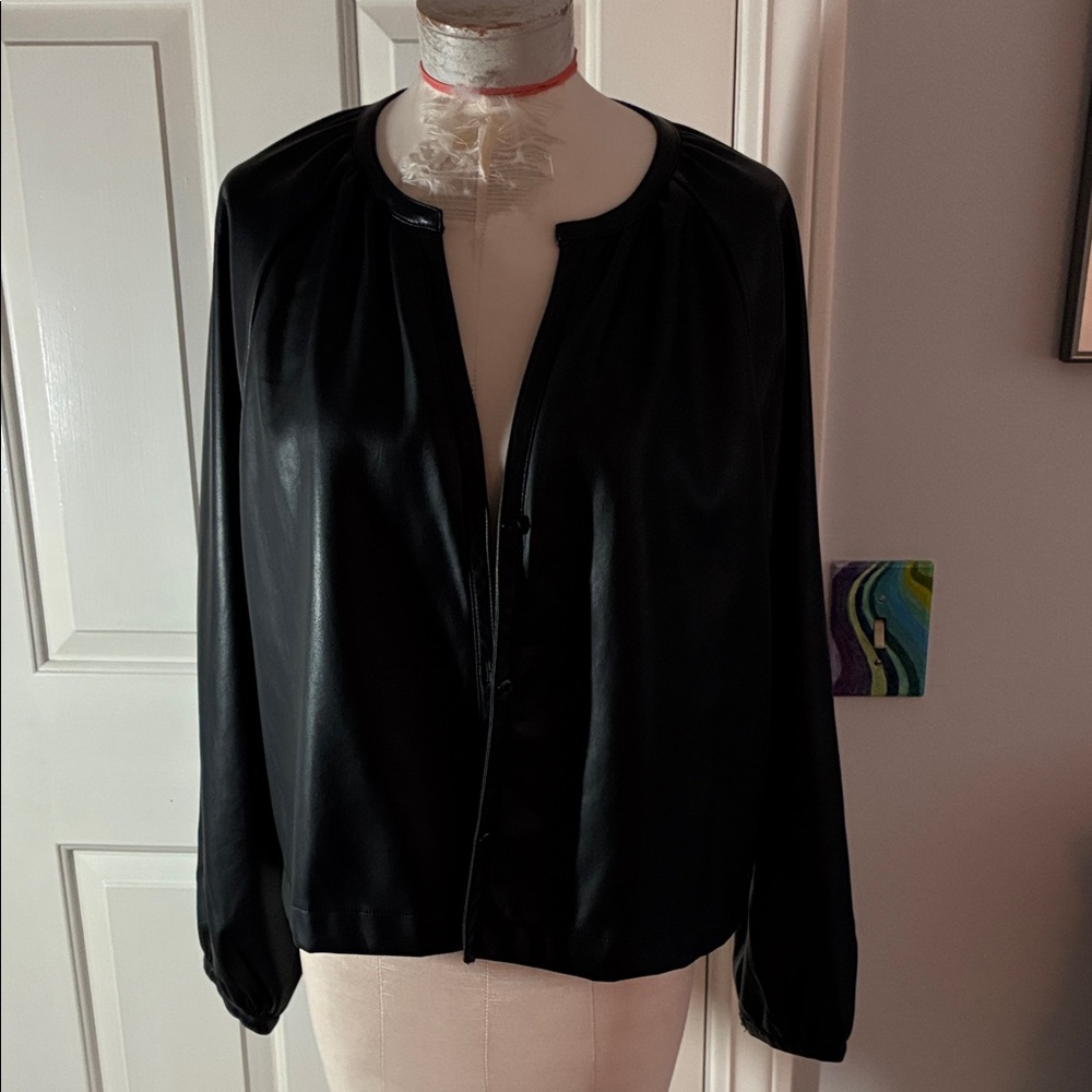 Avec Les Filles Black vegan leather jacket